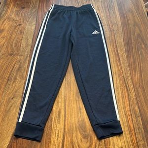 Adidas Navy Joggers with Black Details Boys Size M (10/12)